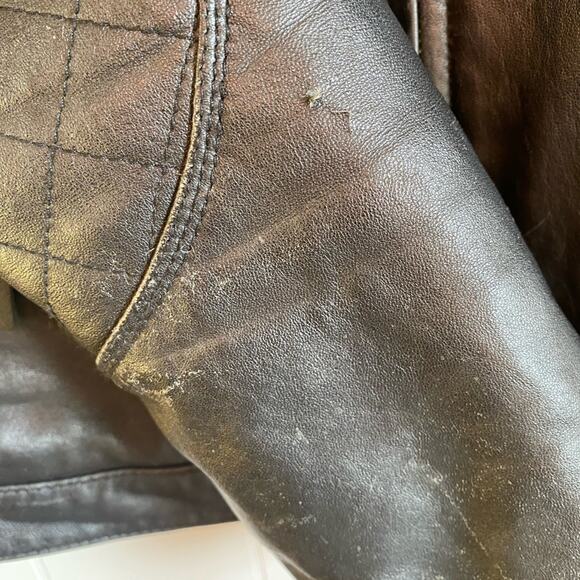 Vintage Moda International Black Leather Motorcycle Jacket - Picture 8 of 8